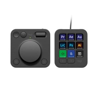 Imagem de Logitech MX Creative Console, 9 teclas LCD personalizáveis, acessórios de stream deck, mostrador de controle para design gráfico, Adobe, Zoom, Spotify - Grafite, assinatura de 3 meses da Adobe