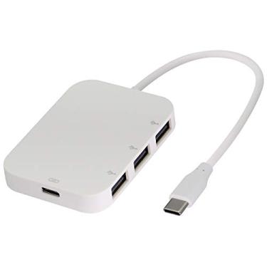 Imagem de zdyCGTime Adaptador USB-C 3 em 1 para USB 2.0, macho tipo C para 3 portas USB + hub fêmea tipo C, adequado para dispositivos com interface USB 3.1 Gen1 para ler disco U, mouse, teclado, impressora,