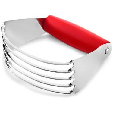 Imagem de Zulay Kitchen Liquidificador de massa profissional – Cortador de massa de aço inoxidável, cortador de massa resistente com lâminas, liquidificador de massa e cortador de manteiga – Cortador de massa