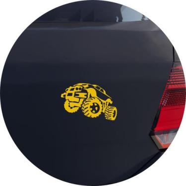 Imagem de Adesivo de Carro Monster Truck - Cor Amarelo - Melhor Adesivo, Amarelo