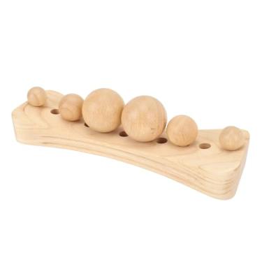 Imagem de Maca de Massagem de Madeira Psoas Quadril Volta Pescoço Base de Ombro 11 Buracos 6 Bolas Ferramenta Massagem Faia Dispositivo Liberação Lombar