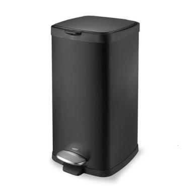 Imagem de Lixeira com Pedal Balde Frame em Aço Carbono 20L Preto 3066/100 Brinox