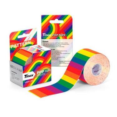 Imagem de Fita Tape Bandagem Adesiva Funcional Profissional Arco-íris Tmax