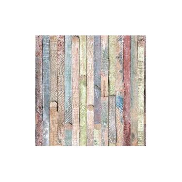 Imagem de Papel de Parede Adesivo Lavável Ripas de Construção 12m - Colaí