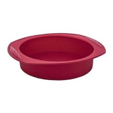 Imagem de Forma Assadeira Antiaderente Silicone 25cm Bolo Torta Pão - Euro