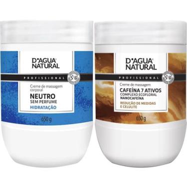 Imagem de Kit redução de medidas creme neutro 650g + 7 ativos 650g d'água natura
