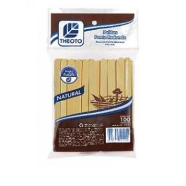 Imagem de Palito De Picolé Ponta Redonda Com 100 Natural - 51010 - Theoto