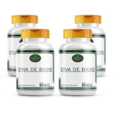 Imagem de Kit 4 Potes Erva De Bicho Pura 240 Cáps 500Mg - Suplemenpure