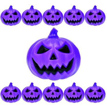 Imagem de 10 Abóboras Roxa Halloween Sacolinha Surpresa dia Bruxas Lembrança e D