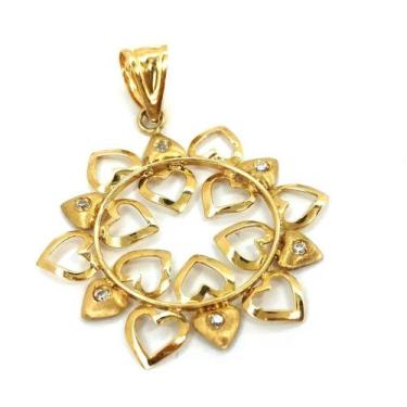 Imagem de Mandala em ouro 18 k Corações . - Elegancy Joias