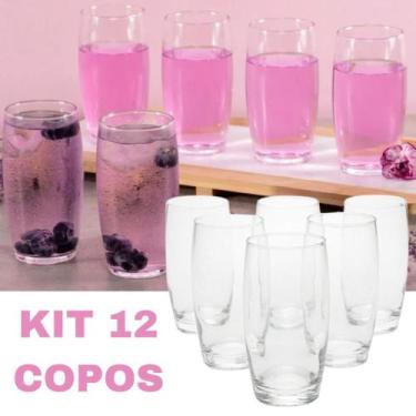 Imagem de Kit 12 Copos De Vidro Nadir  300Ml Oca Long Drink