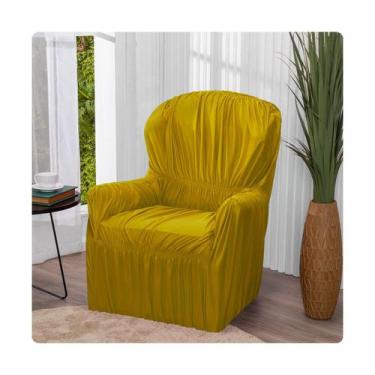 Imagem de Capa Poltrona do Papai 1 Lugar Malha Gel Elasticada Protetor Amarelo- 