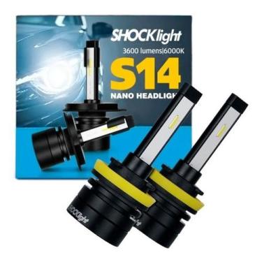 Imagem de Lampada Led H11 Civic S14 3600 Lumens Branco Potente Branco - SHOCKLIG