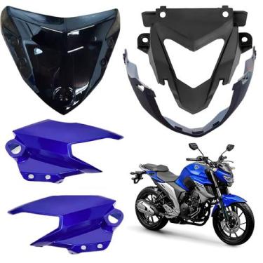 Imagem de Kit carenagem farol frontal fazer 250 fz25 azul 2018 2019 2020 2021 - 
