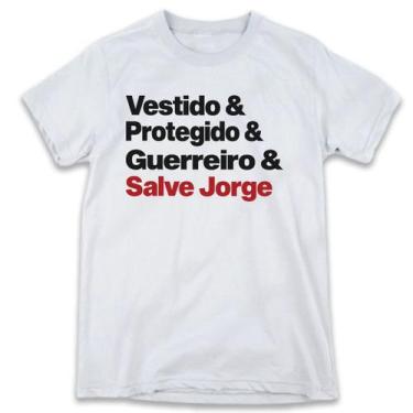 Imagem de 1 Camiseta Frases Dia São Jorge Guerreiro Camisa de Santo - W3artestam