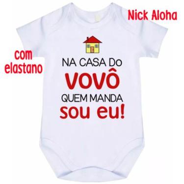 Imagem de body bebê na casa do vovô quem manda sou eu cód 2522 - nick aloha, Bra