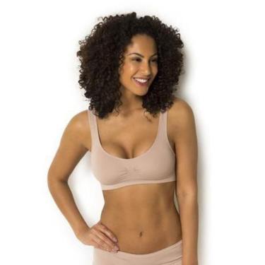 Imagem de Sutiã Top Microfibra Sem Costura Sem Bojo Básico Trifil, Macadâmia, M