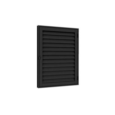 Imagem de Porta Alçapão Laminado 60cm X 60cm Em Alumínio Preto - Vitrolar - VITR