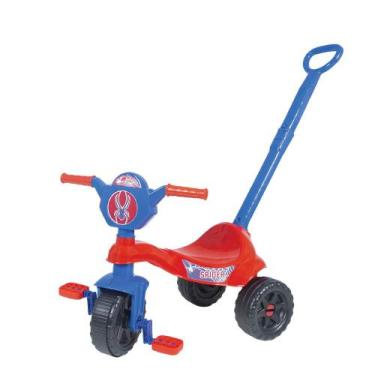 Imagem de Triciclo Motoca Velotrol Spider Menino Com Empurrador E Pedal - Suport