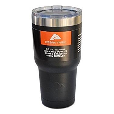 Imagem de Copo Ozark Trail de 30oz de parede dupla, aço inoxidável selado a vácuo, preto (1, preto)