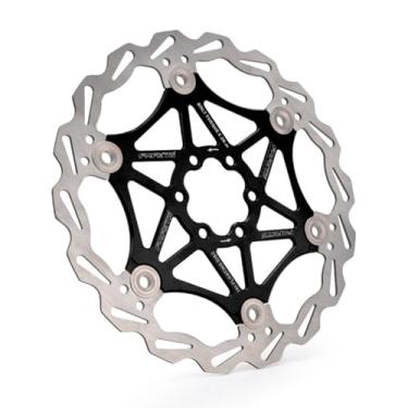 Imagem de HOUSON Disco de freio de bicicleta, rotor de freio a disco de bicicleta 160 mm 180 mm discos MTB freio flutuante para bicicleta de estrada mountain bike MTB BMX bicicleta urbana 180 mm