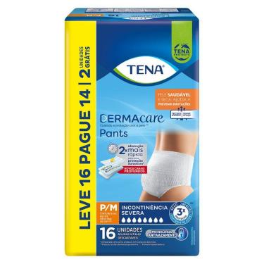 Imagem de Roupa Intima Tena Pants Dermacare Tamanho P/M com 16 Unidades