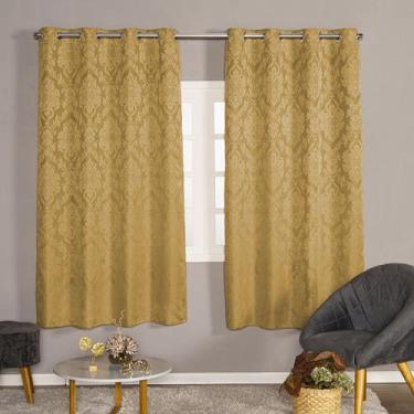 Imagem de Cortina Tecido Jacquard Janela Pequena Sala/quarto 2,00x1,30 - Feffo C