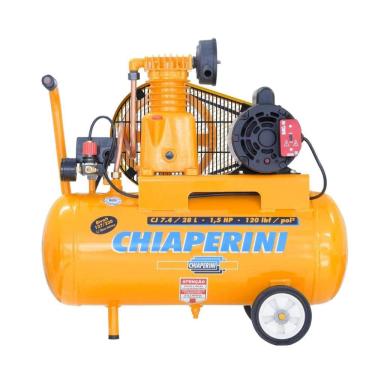 Imagem de Compressor de Ar 1,5 Hp 7,4 / 28 litros 120 Lb Bivolt Chiaperini