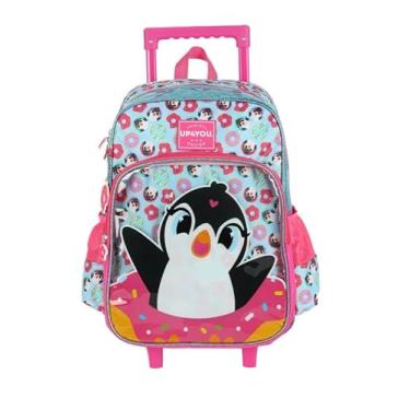 Imagem de Mochila Carrinho Luxcel Up4you Pinguim Verde Ic41052up