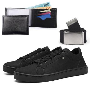 Imagem de Sapatenis Tenis Casual Masculino Com Carteira E Cinto Macio Leve Confo
