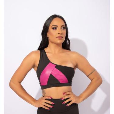 Imagem de Top Fitness Feminino Roupa Para Academia Treino F7 NEW STYLE, Rosa, G