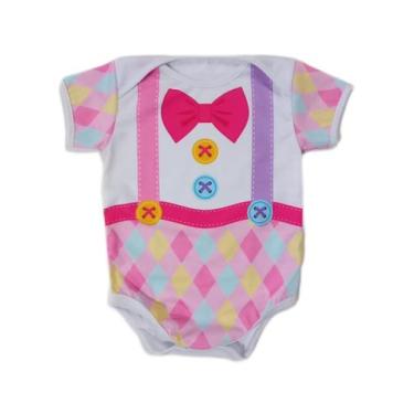 Imagem de Body de Bebê Manga Curta Temático Fantasia Palhacinha - Calupa, GG