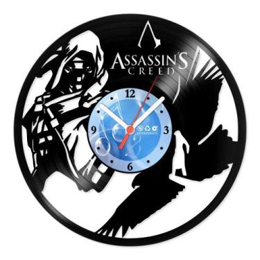 Imagem de Relógio De Parede Disco Vinil Jogos e Games - Assassin's Creed - VJG-0