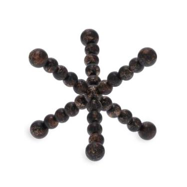Imagem de ESCULTURA ESFERAS EM METAL PRETO E DOURADO MART 13cm