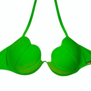 Imagem de Top Avulso Concha Sereia Com Bojo Lançamento Moda Praia Feminino Neon 