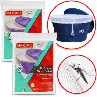Imagem de Kit 2 Tela Tampa Capa Para Caixa Dágua 500 Lt Sem Dengue Sujeiras - MA