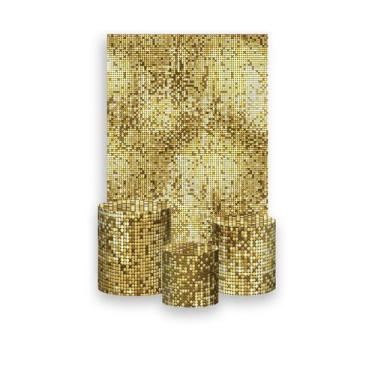 Imagem de Painel De Festa Vertical 1,50 x 2,20 + Trio De Capas Cilindro - Efeito