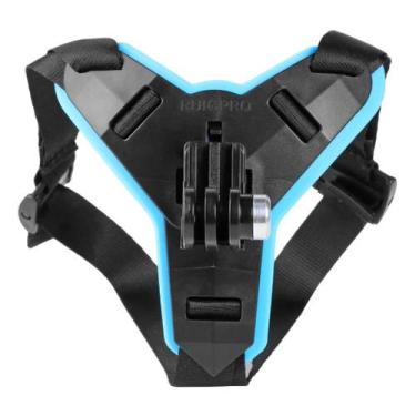 Imagem de Suporte frontal ajustável para capacete moto bicicleta compatível com 