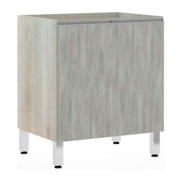 Imagem de Balcão Sem Tampo 70cm Lis Legno Crem e Concreto - LUCIANE