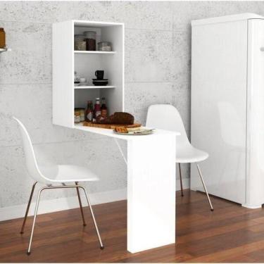 Imagem de Armário Multiuso com Mesa Dobrável AM3106 - Branco - Tecno Mobili, Bra