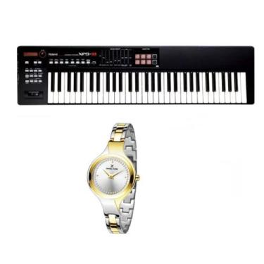 Imagem de Kit Teclado Roland XPS10 e Relogio Feminino Dk11235-3