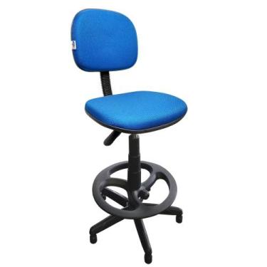 Imagem de Cadeira Caixa Alta Secretária Giratória Para Escritório Com Apoio Para