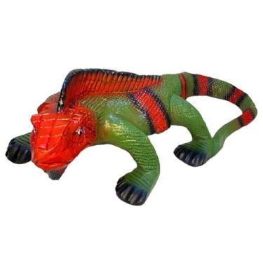 Imagem de Estatua Realista em Resina Lagarto Camaleão Iguana Grande - LZ Decoraç