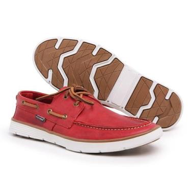 Imagem de Mocassim Masculino Dockside Top Sider em Couro Polo Urban Vermelho, 41