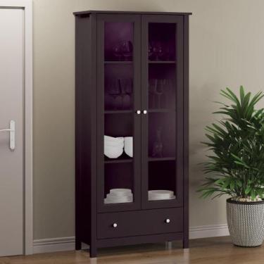 Imagem de Estante Livreiro 2 Portas 1 Gaveta Ditália E-954, Preto