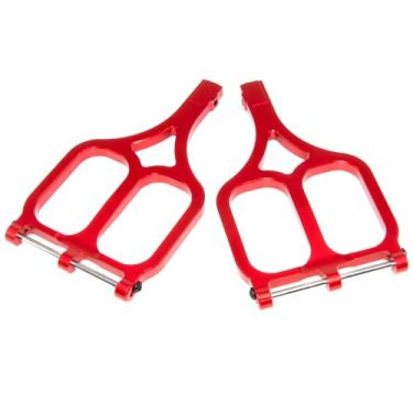 Imagem de Braço de suspensão superior 5131R compatível com Traxxas 1/10 T-Maxx E-Maxx Upgrade RC Car Parte superior de liga de alumínio (vermelho)