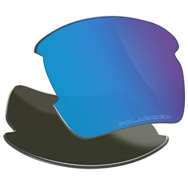 Imagem de Vaep Lentes de reposição de policarbonato para óculos de sol Oakley Flak 2.0 XL OO9188 - Azul gelo polarizado