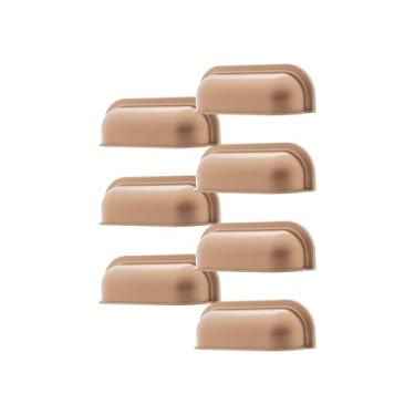 Imagem de 7 Puxador Modelo Concha Quadrada De Móveis Gaveta Comoda 64mm (Rose Gold Fosco)