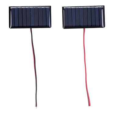 Imagem de Buachois 2 Pcs Pequenos Painéis Solares, Mini Células Solares Policristalinas com Fios, 0,3 W 5 V 60 Ma, 60x55 Mm, Placa Epóxi Solar Materiais de Brinquedo Elétrico para Carregador (Pequeno,)