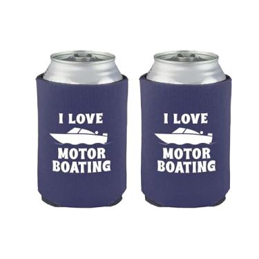 Imagem de Gelid eu adoro passeios de barco a motor - lata com cooler para bebida isolada, cerveja, hugger coolies - ideia engraçada de presente para capitão de barco para homens, ele, marido - melhor